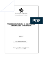 Procedimiento para El Control de Ambientes de Aprendizaje