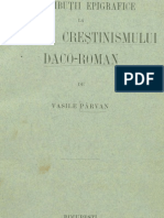 Vasile Parvan Contribuii Epigrafice La Istoria Cretinismului Dacoroman