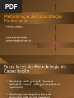Metodologia de Capacitação Profissional - Missão de Arranque