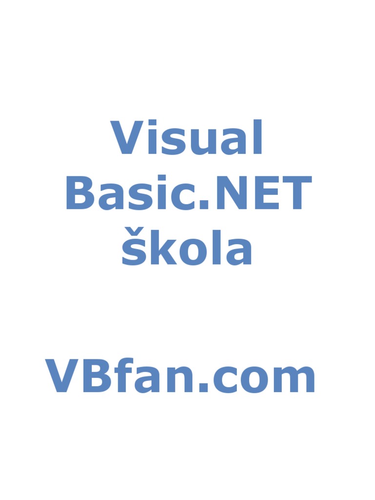 Visual Basic - Net Skola | PDF