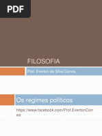 10 Os Regimes Politicos Filosofia 1 EM Aula 10 2012