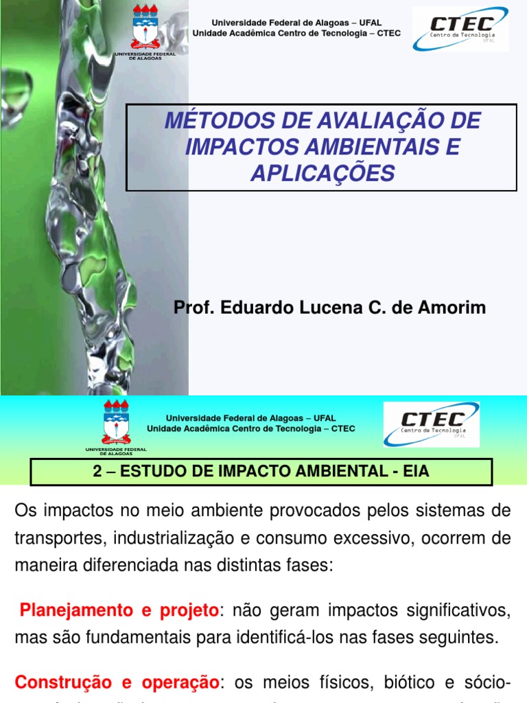 Métodos de Avaliação de Impactos Ambientais | PDF | Ambiente natural ...