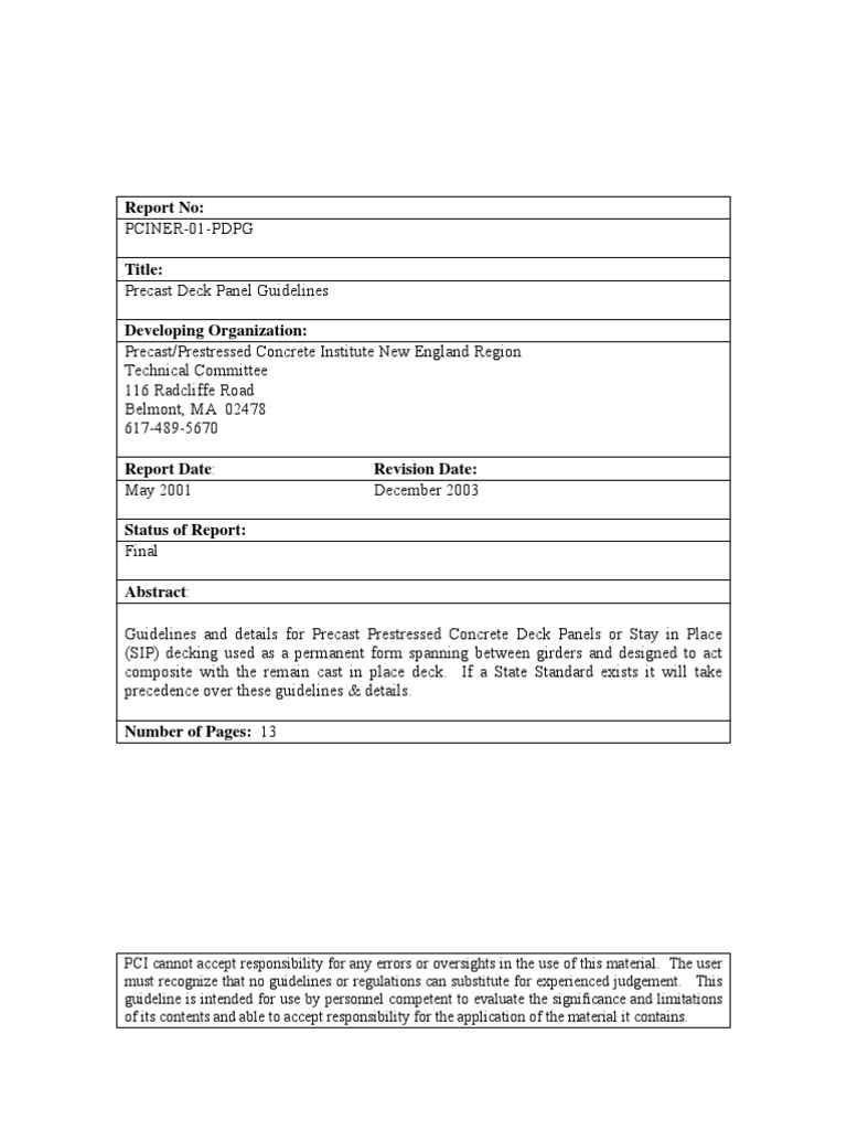 PCI B - PDPG | PDF | Precast Concrete | Prestressed Concrete