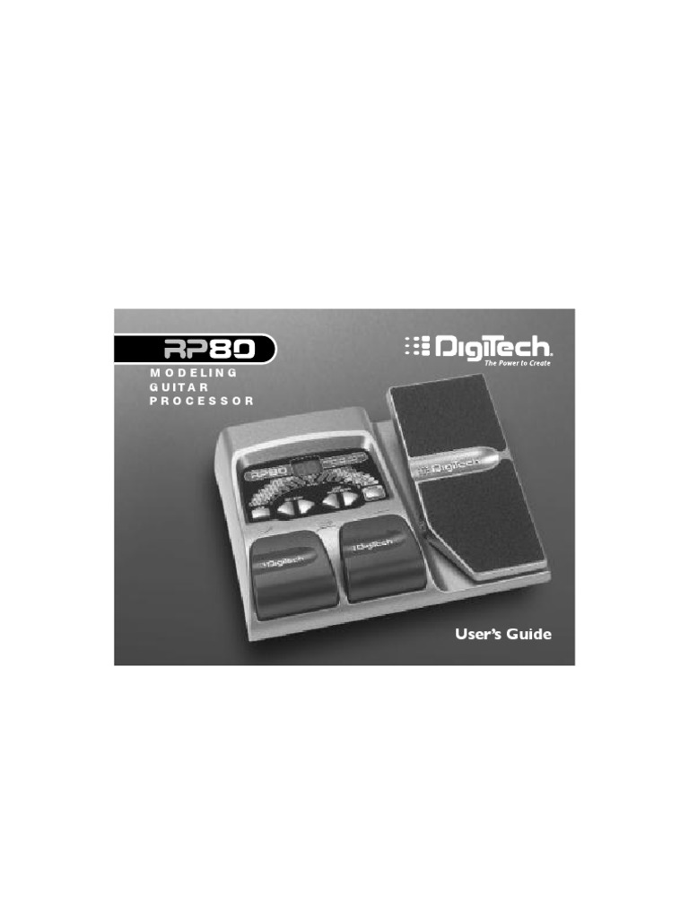 DigiTech RP80 Manual PDF Sound Technology Audio Engineering