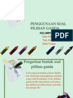 Download Penggunaan Soal Pilihan Ganda by Elsa Hikari Manullang SN130797539 doc pdf