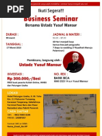 Download Bussiness Seminar Ustadz Yusuf Mansur by hanomans SN130801003 doc pdf