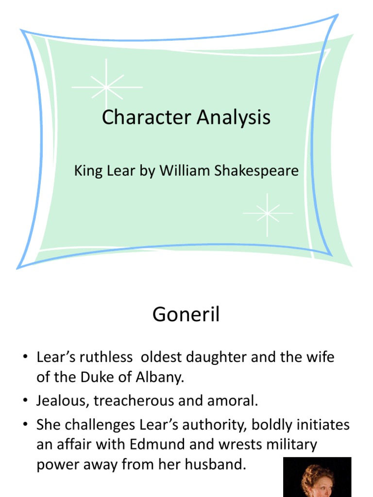 Character Analysis King Lear
