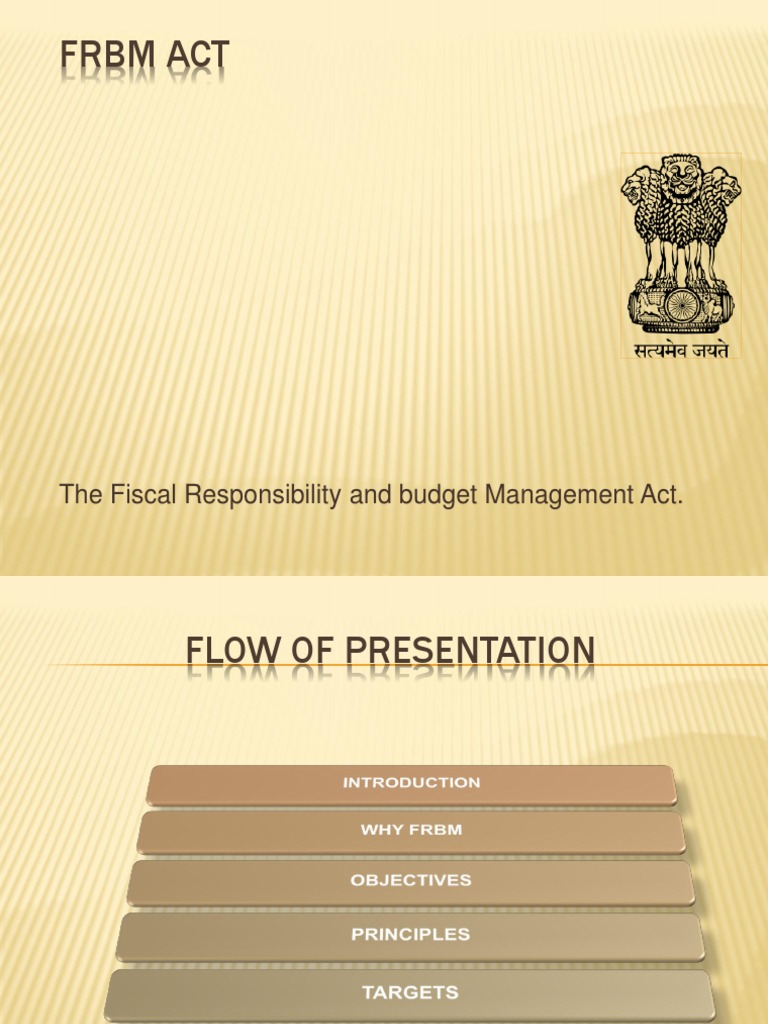 FRBM Act: The Fiscal Responsibility and Budget Management Act | PDF ...