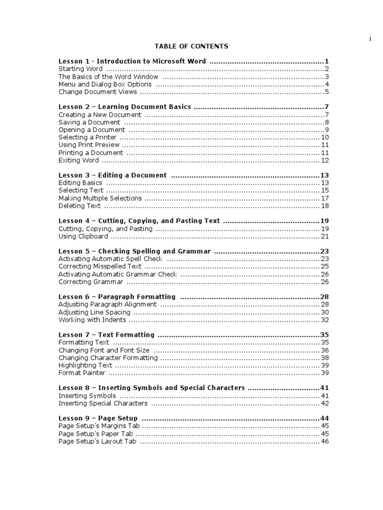 Microsoft Word Course Manual | PDF | Microsoft Word | Menu (Computing)