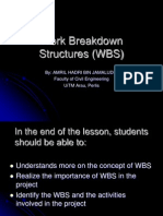 Work Breakdown Structures (WBS)