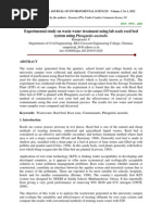 Treatment Using Lab Sacle Reed Bed Using Phragmitis Australis