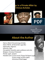 Marriage Is A Private Affair by Chinua Achebe Criticism