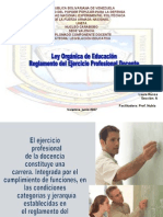 LOE y Reglamento Del Ejercicio Profesional Docente