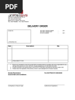 Delivery Order Template Example | PDF | Receipt | Written Communication