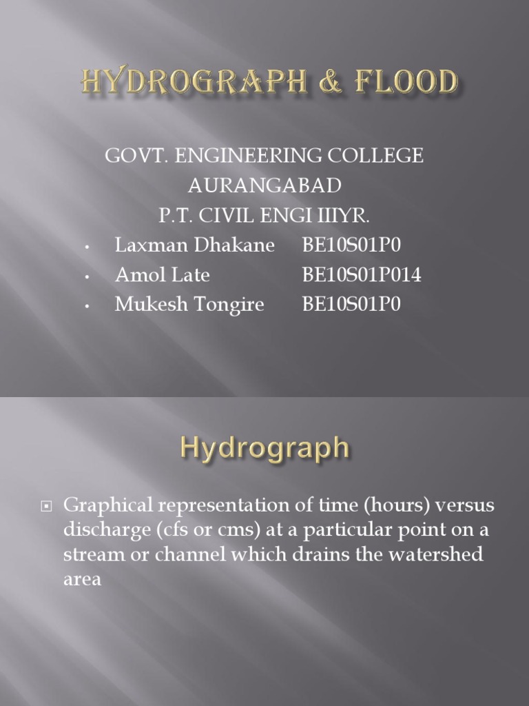 Hydrograph & Flood | Download Free PDF | Surface Runoff | Drainage Basin