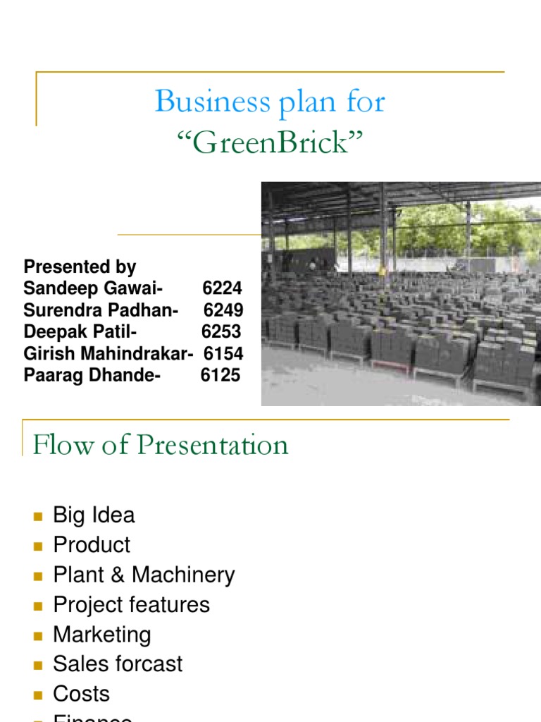 Brick business plan image