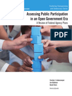 Assessing Public Participation in an Open Government Era