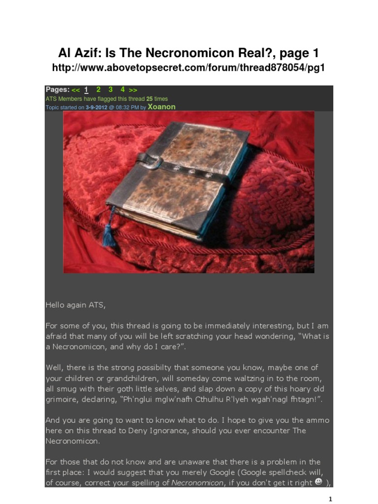 Al Azif: The Truth Behind Necronomicon | PDF | Books | Religion And Belief