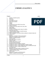 Chimie Analitică: Cuprins