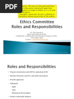 Ethics Committee Roles and Responsibilities - by Dr. Shiva Murthy N