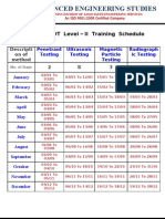 NDT L-II Training Schedule 2013