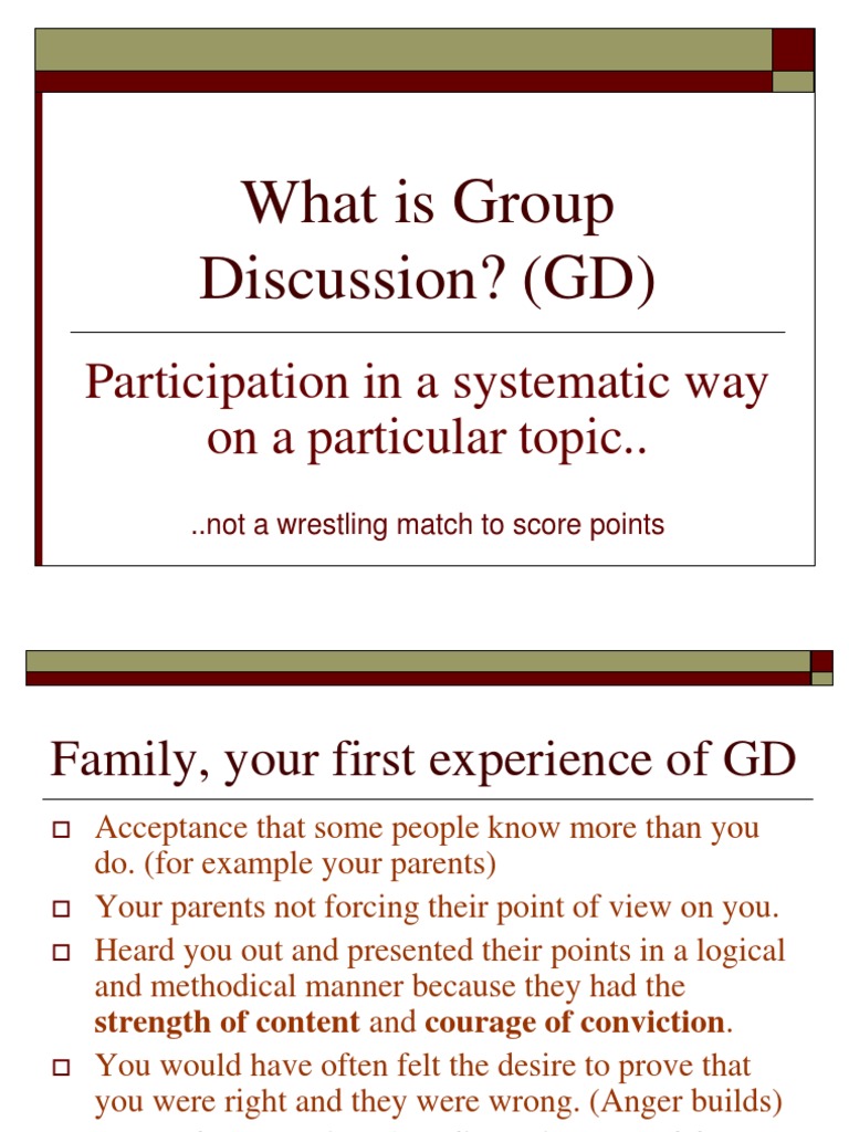 Group Discussion Topics With Answers