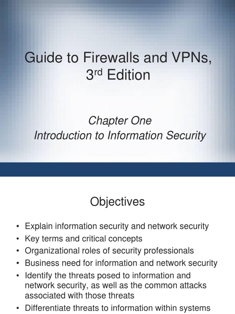 Firewalls and VPNs: 3rd Edition Guide | PDF | Denial Of Service Attack ...
