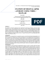 Implementation of Digital QPSK Modulator by Using VHDL / Matlab