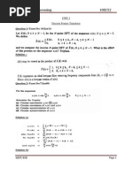 Ece V Digital Signal Processing (10ec52) Solution