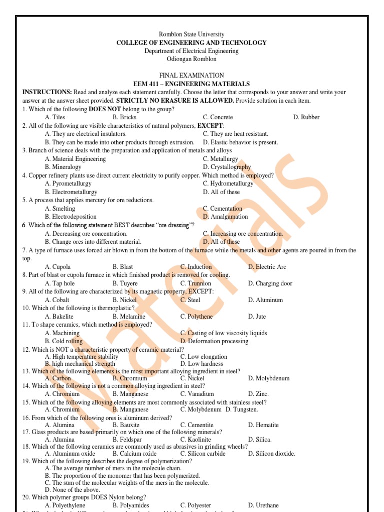 Eem 411 Finals | PDF | Home & Garden | Technology & Engineering