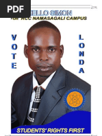 Simons Manifesto For RCC Namasagali Campus Busitema University