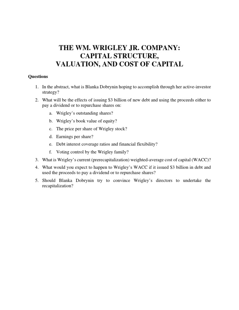 wm wrigley jr company case study