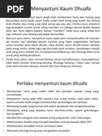 Perilaku Menyantuni Kaum Dhuafa-Agama