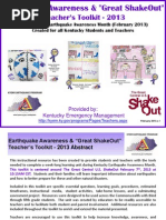 Earthquake Awareness and ShakeOut Teachers Toolkit (PowerPoint)