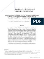 CARACTERIZAÇÃO DE REJEITO DE MINERAÇÃO DE OURO PARA AVALIAÇÃO DE SOLUBILIZAÇÃO DE METAIS PESADOS E ARSÊNIO E REVEGETAÇÃO LOCAL.pdf