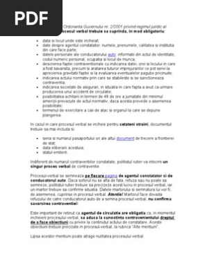 Proces Verbal De Contraventie