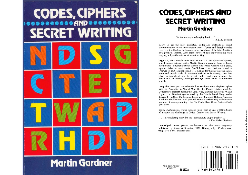 Martin Gardner Codes Ciphers and Secret Writing | PDF | Foreign ...