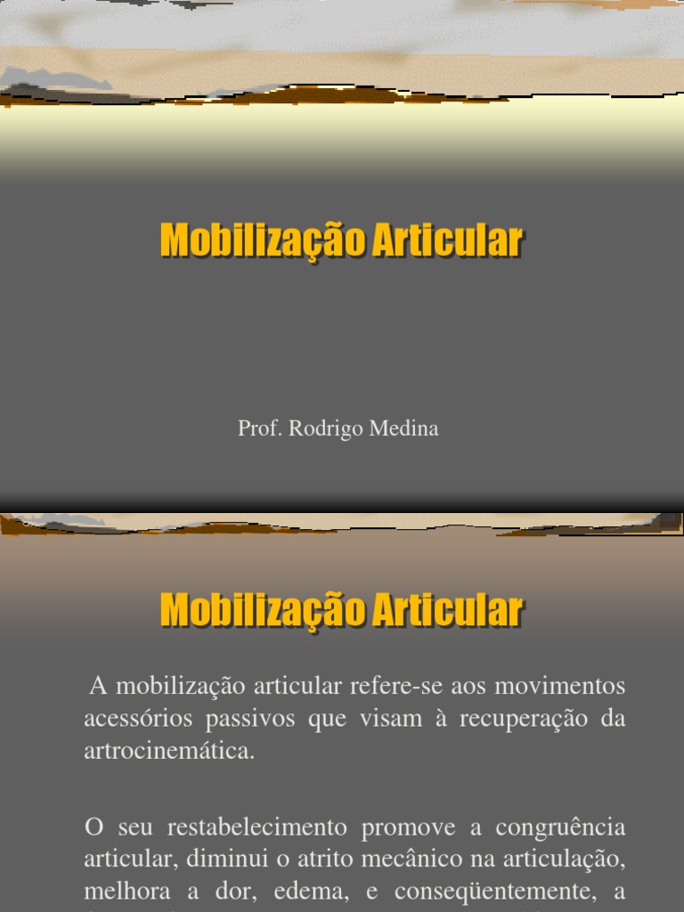 Técnicas de Mobilização Articular | PDF | Fisioterapia | Dor