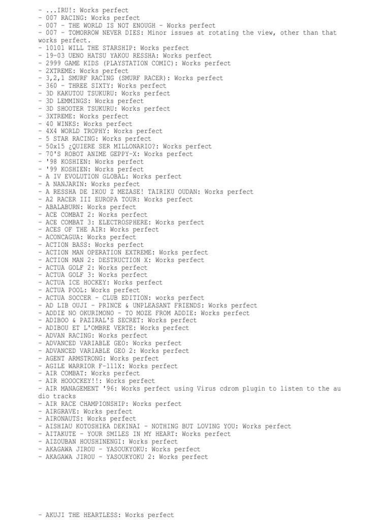 Epsxe V 1 8 0 Compatibility List Leisure Sports