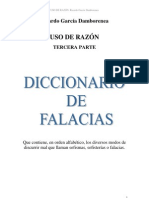 Argumentación - Diccionario de Falacias - Ricardo García Damborenea