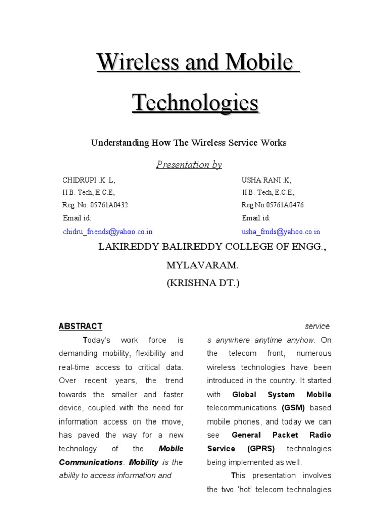 Wireless and Mobile | PDF | General Packet Radio Service | Mobile Phones