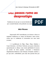 Alcir Pécora = Dez passos rumo ao desprestígio