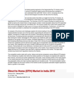 Direct To Home (DTH) Market in India 2012