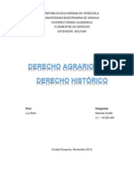 El Derecho Agrario Como Derecho Histórico Mairelis