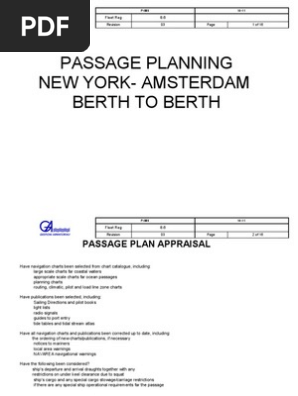 Passage Planning Books | Passage Planning Guidelines