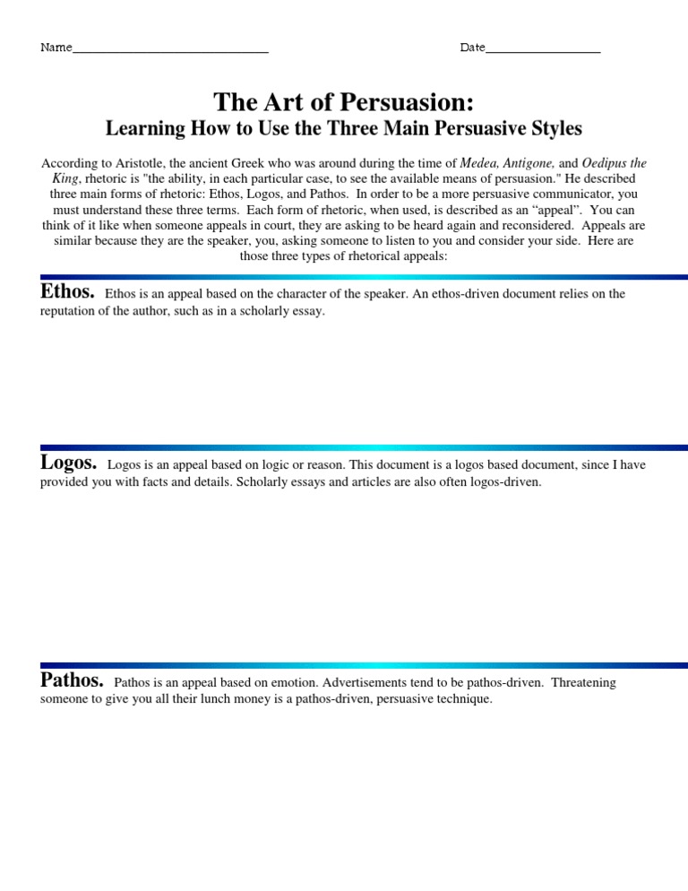 Rhetoric Handout | PDF