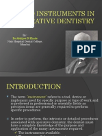 HAND INSTRUMENTS IN OPERATIVE DENTISTRY