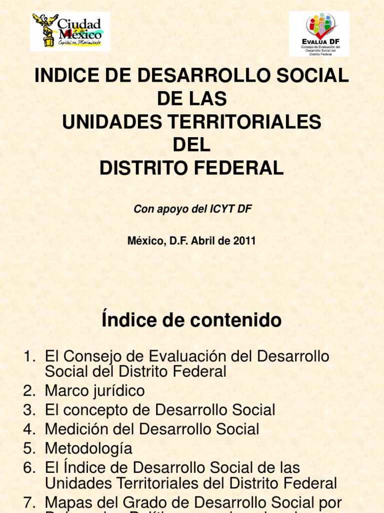 Indice de Desarrollo Social Ciudad de México Pobreza