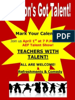 Aef Talent Show Poster