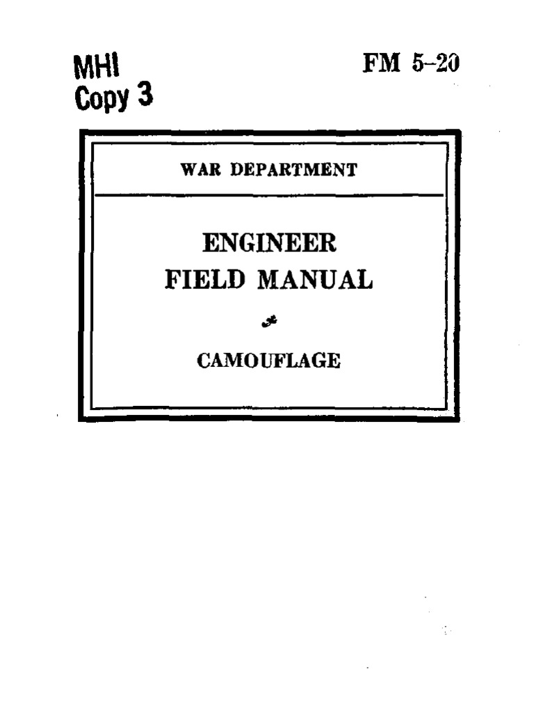 Copy 3 Engineer Field Manual PDF Camouflage Reconnaissance